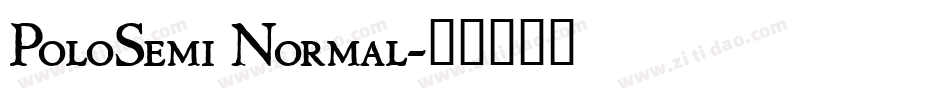PoloSemi Normal字体转换
